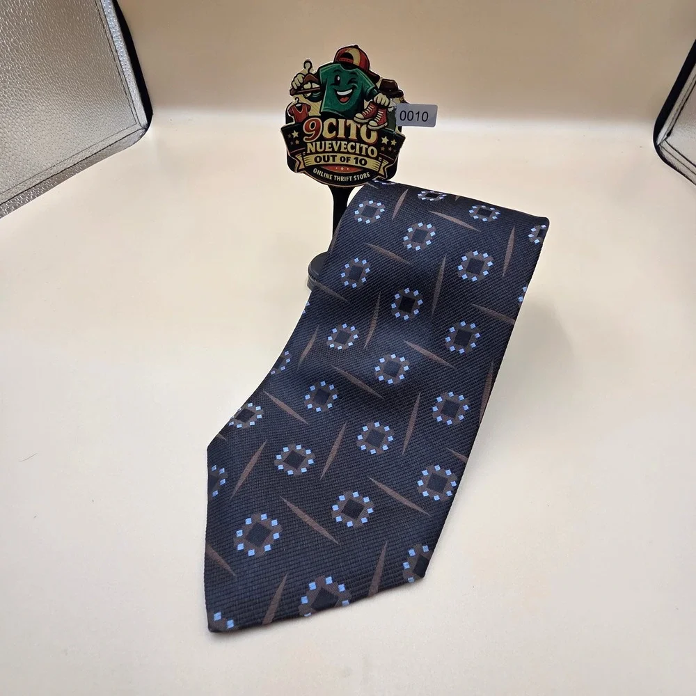 Robert Talbott Best of Class Nordstrom Mens Silk Tie Black Geometric Hand Sewn